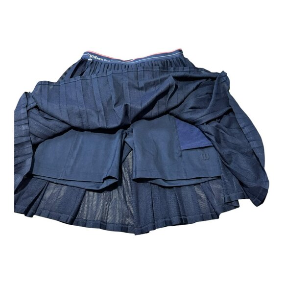 Wilson Navy Blue Mesh Pleated Athletic Tennis Skort Size L - Picture 7 of 7